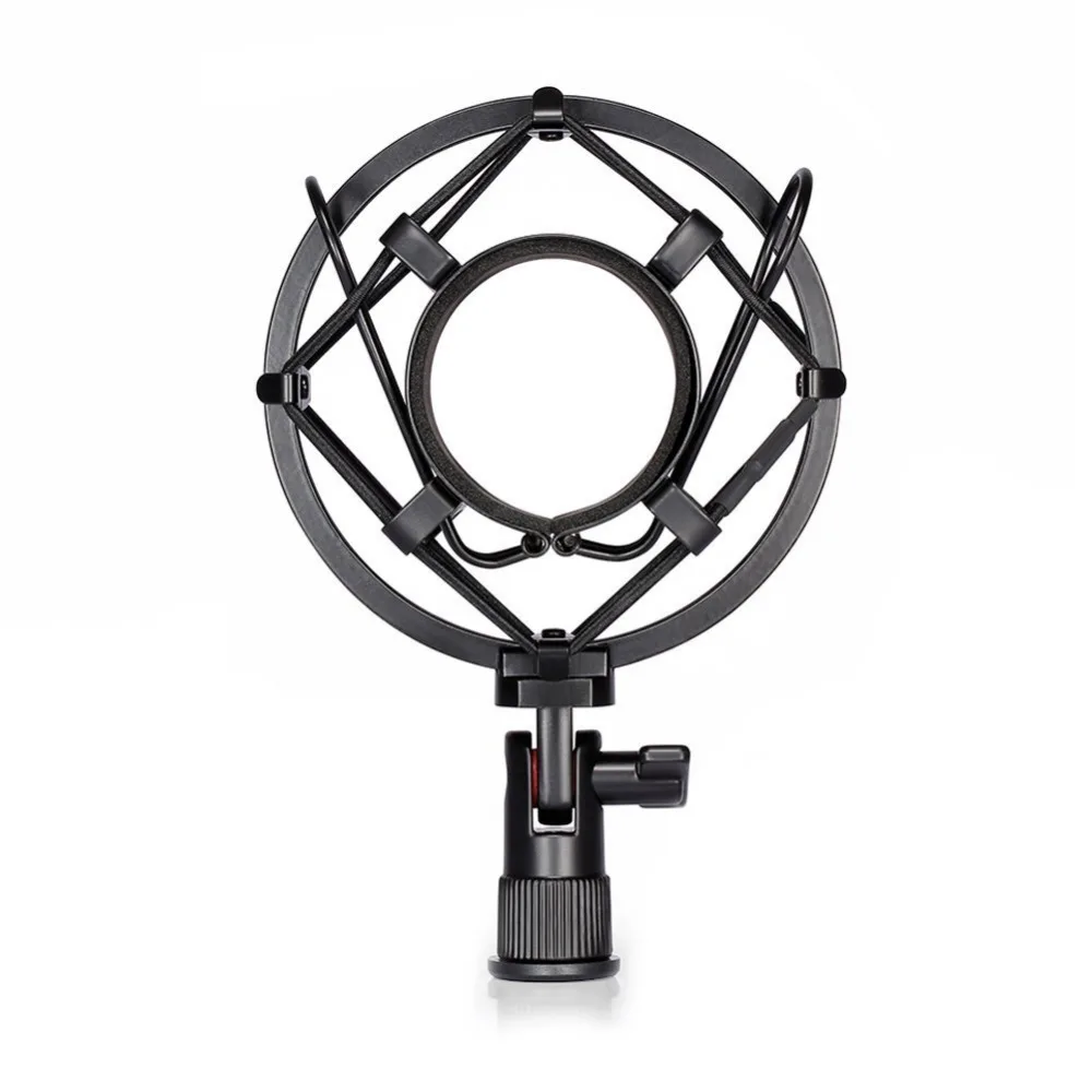 Black Universal Microphone Shock Mount Holder Clip Anti Vibration