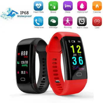 

0.96 inch Color Touch Screen Smart Bracelet Bluetooth Band Watch Sport Wristband Fitness Tracker Blood Pressure Heart Rate 3C30