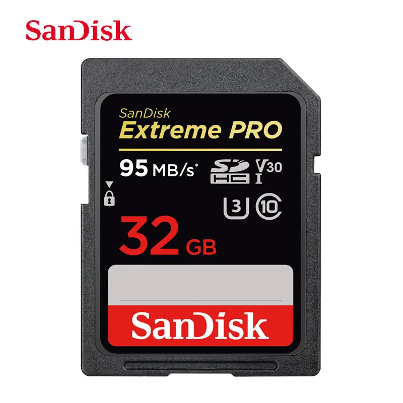 Двойной Флеш-накопитель SanDisk PRO SD карты 95 м/с 32 Гб SDHC 64 Гб 128 256 170 м/с SDXC Class10 V30 U3 4K флеш-карты памяти цифровой SD слот для карт памяти - Емкость: 32GB-95M