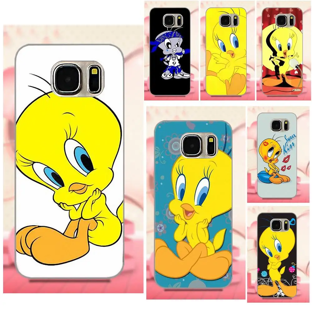 

Diwqxr Tweety Bird Design Cell Phone Case For Samsung Galaxy A3 A5 A7 J1 J3 J5 J7 S5 S6 S7 S8 S9 edge Plus 2016 2017