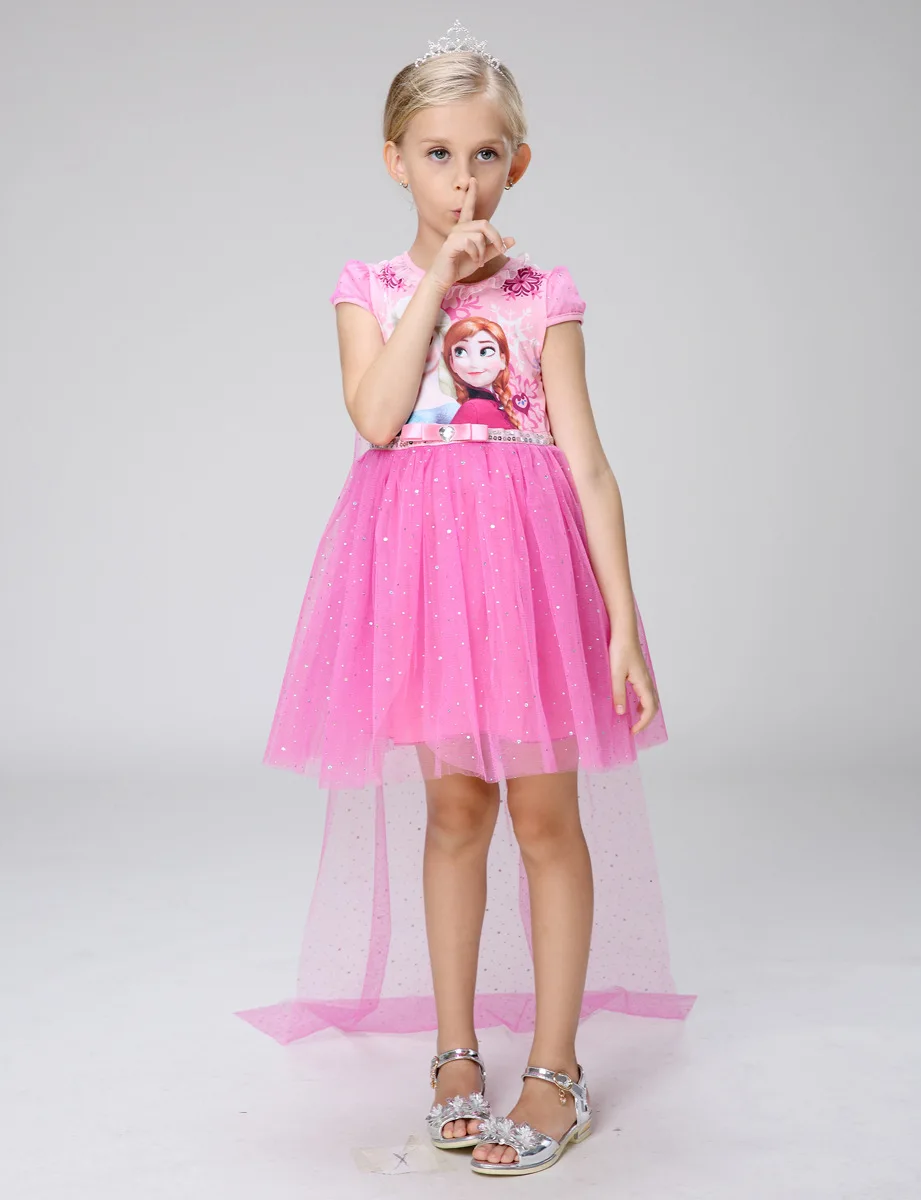 Disney Frozen новые костюмы для детей Эльза партия костюм Эльзы jurk vestido de festa fantasias infantis para menina disfraz princesa