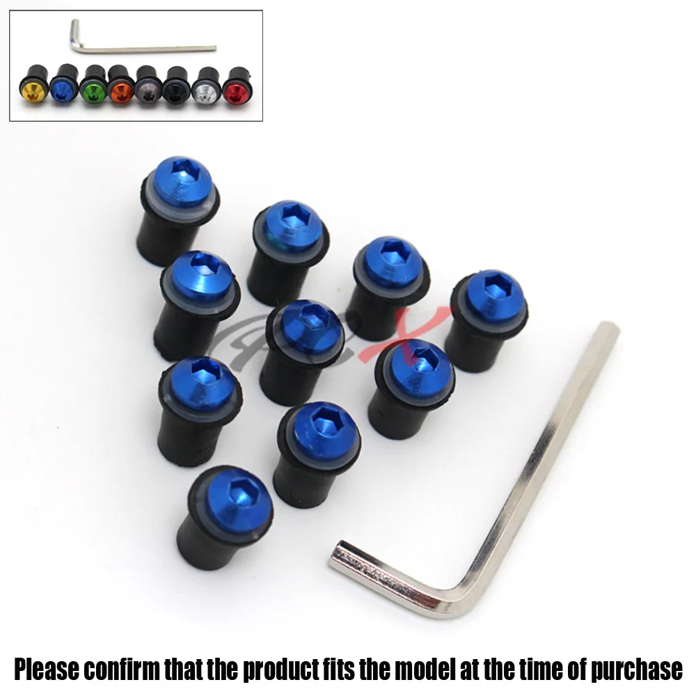 

10Ps For BMW R1200GS S1000RR F800GS ADVENTURE 1200 GS 1200 Motorcycle Accessories Windshield Bolts Screw Nut Fastener Kit 5mm