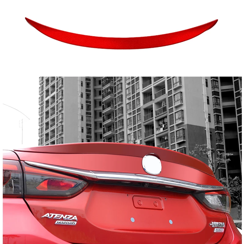 

Car Styling ABS Plastic Unpainted Primer Tail Wing Rear Trunk Spoiler Decorative Cover Fit For Mazda 6 M6 Atenza 2014 2015 2016