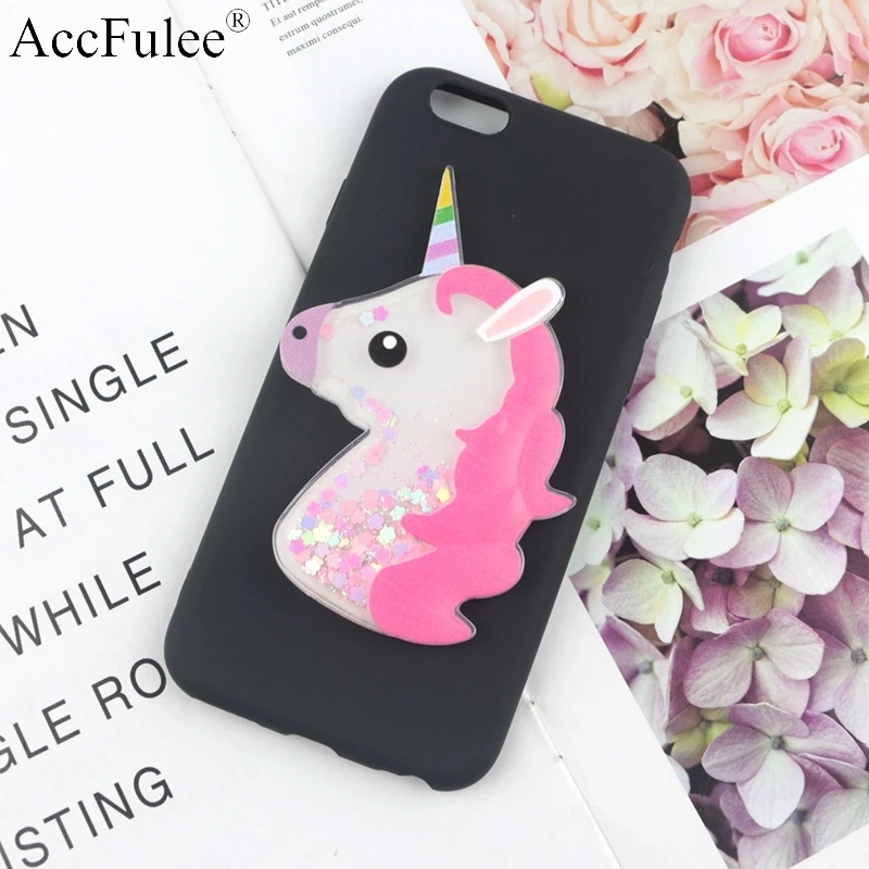 Bling Cute Horse Case for Samsung Galaxy J1 mini Ace J2 Prime J3 J5 J7 Dynamic Glitter Liquid Horse Soft TPU Cover - Цвет: PinkHorse Black