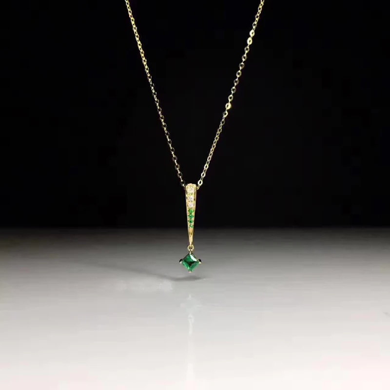 emerald new design pendant women square gem