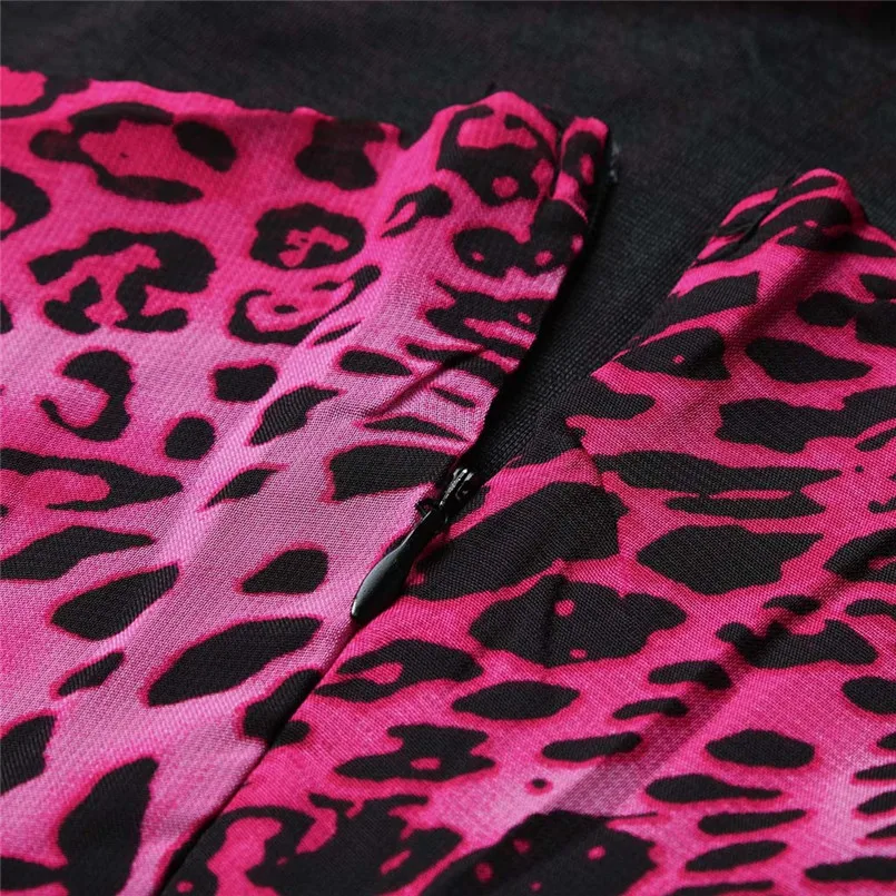 New Sexy ChiffonLeopard Print High Waist V-Neck Long Dress Summer High Street Fashion Dress For Female Vestidos #F#40DE07 (9)