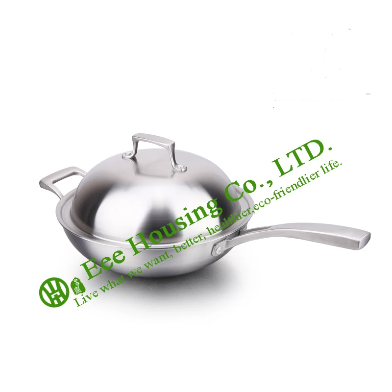 Us 2880 0 Stainless Steel Wajan Dapur Peralatan Masak Gratis Pengiriman Harga Pabrik Non Merokok Non Stick Fry Pan Dengan Tutup Dapur Di Pintu