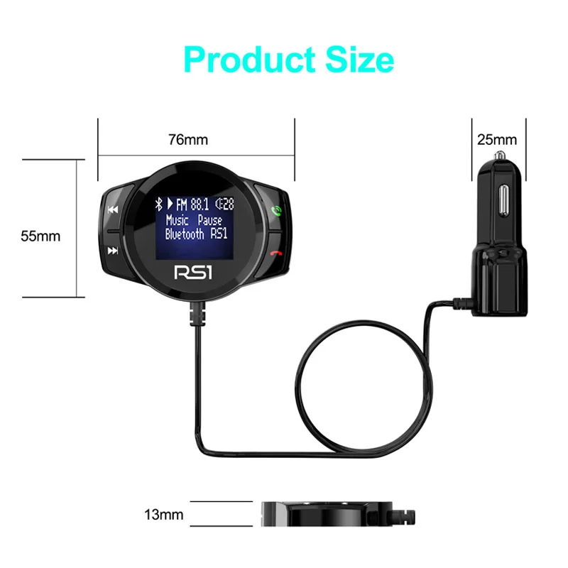 Jajabor Bluetooth автомобильный комплект Handsfree fm-передатчик Автомобильный MP3-плеер A2DP беспроводной fm-модулятор Поддержка TF карта U воспроизведение диска