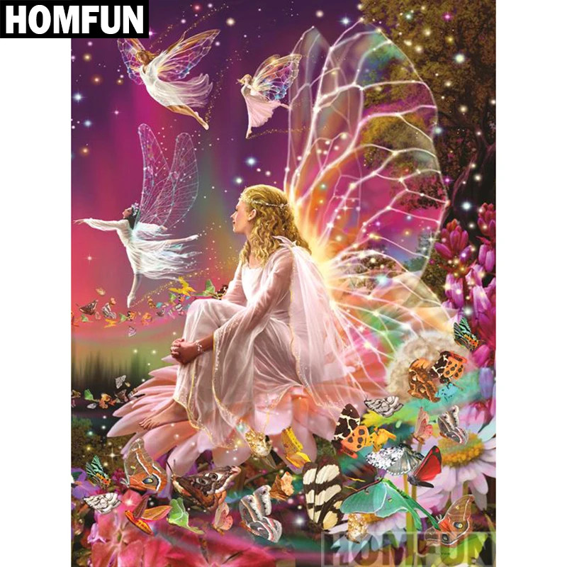 Алмазная живопись HOMFUN A00926 полноразмерная/круглая вышивка крестиком 5D сделай сам