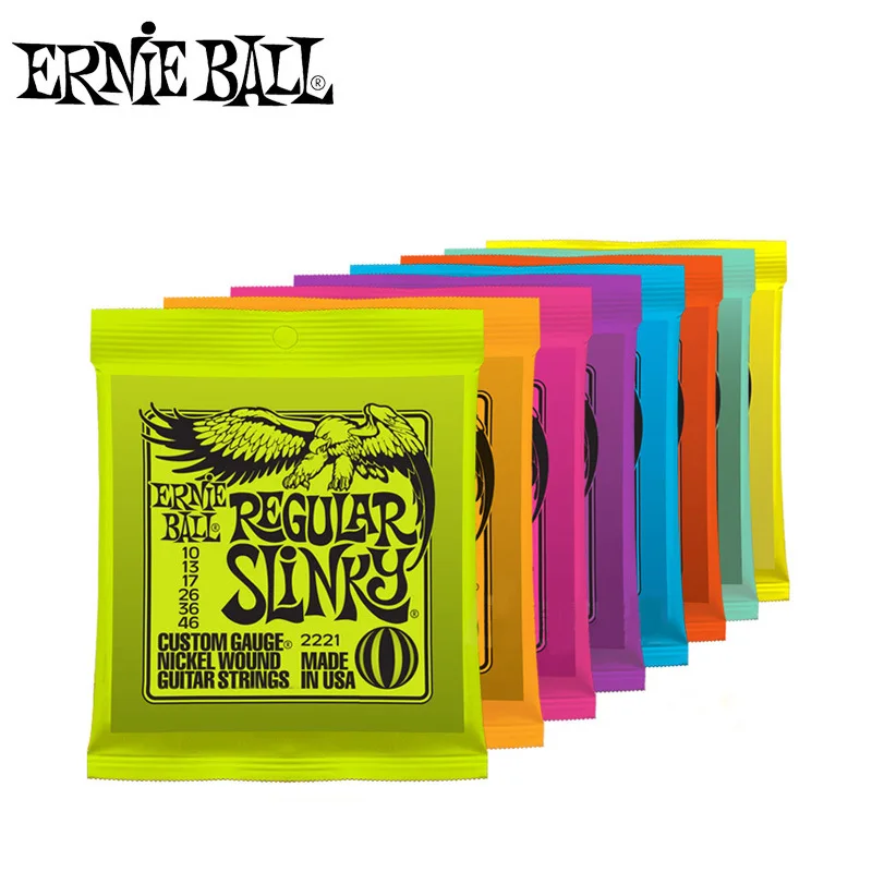 Оригинальные Струны для электрогитары Ernie Ball Super Slinky 009 010 с никелевой обмоткой, 6 струн, аксессуары для электрогитары