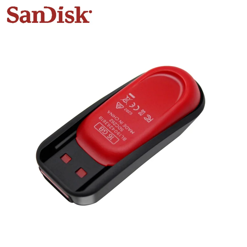 SanDisk CZ62 USB флэш-накопитель 16 ГБ флеш-накопитель 16 Гб Флешка флеш-диск USB 2,0 Регулируемая карта памяти черный U диск