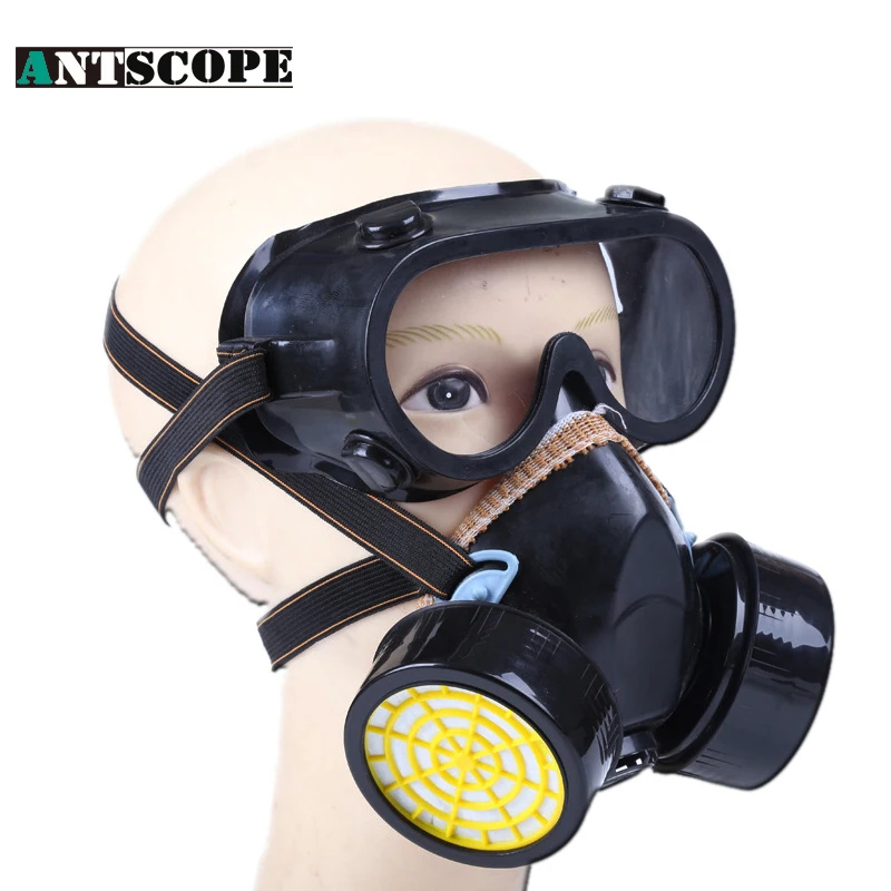1PCS Anti Dust Gas Mask + Goggles Chemical Gas Respirator Face Masks