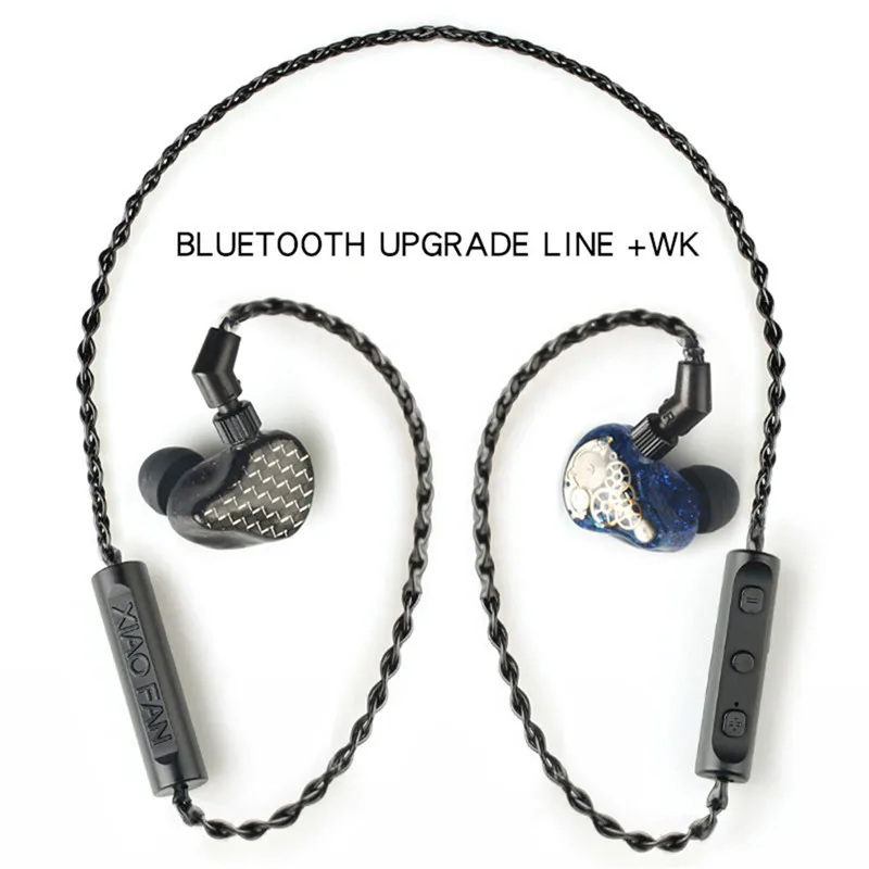 XIAOFAN WK20 индивидуальные 10 сбалансированных арматурных шумоподавления музыкальные наушники hifi наушники-вкладыши - Цвет: Bluetooth Line