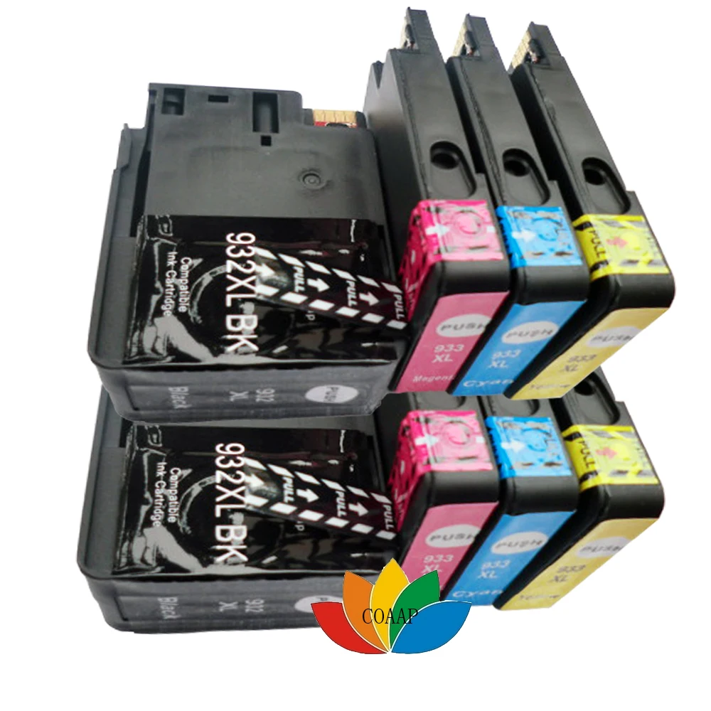 2 комплекта Совместимый картридж для HP 932 XL hp933XL CN053A CN054A CN055A CN056A Officejet 6100 6600 6700 7510