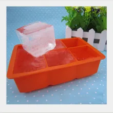 Разные цвета Новые Дизайн Силиконовые Ice Cube 6 квадратных льда лоток DIY Творческий Ice Cube фрукты шоколадное мороженое плесень Кухня Интимные аксессуары