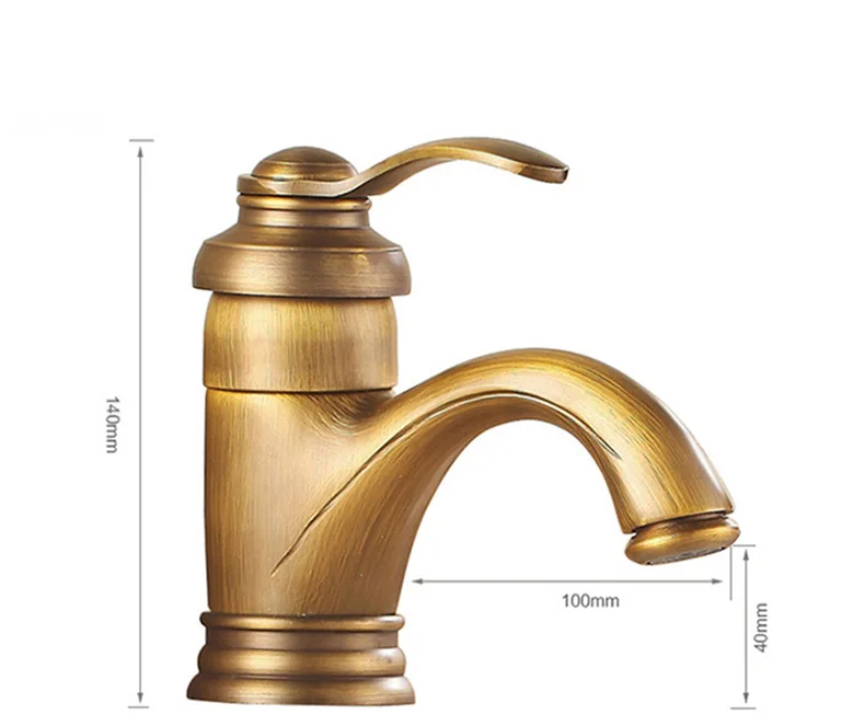 Кран для ванной комнаты, античная бронза, отделка, латунь, раковина, твердая латунь, смесители с одной ручкой, смеситель для воды, кран для ванны