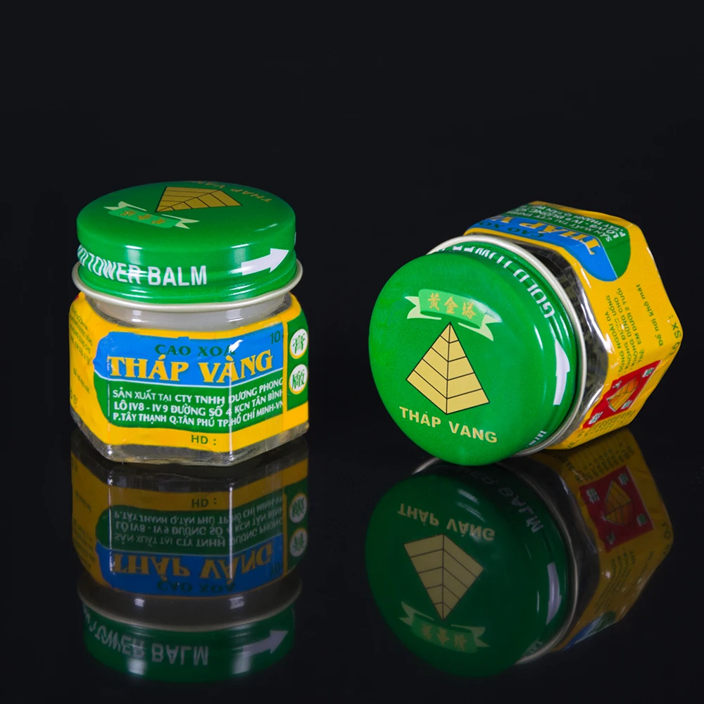 10g Vietnam Gold Tower Balm Tiger Balm Active Cream Muscle Aches Extra Strength Pain Relieving Arthritis Joint Pain P0005