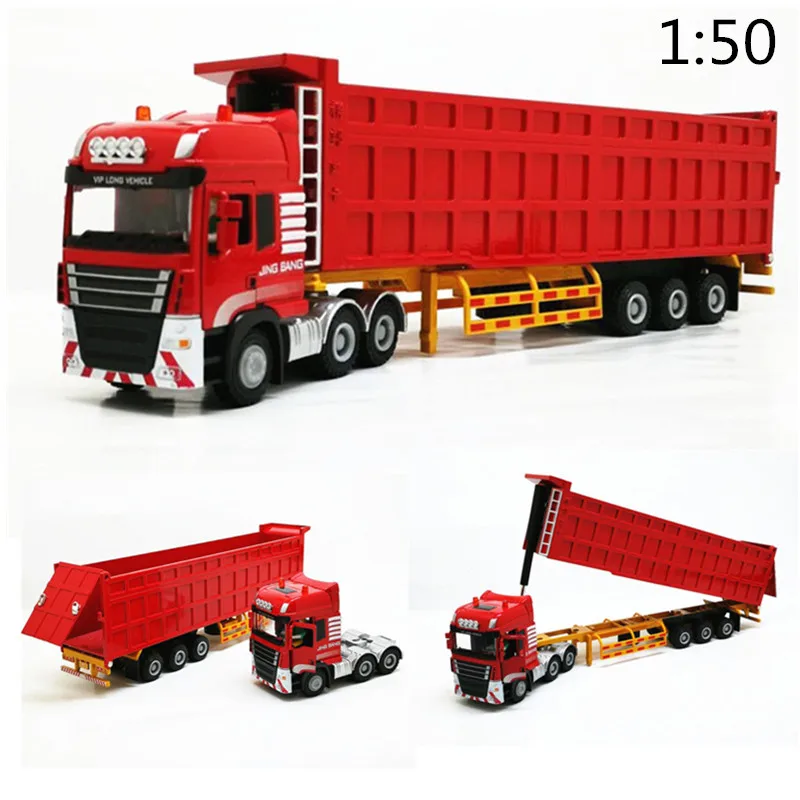

High simulation 1:50 alloy engineering vehicles Maersk semi-mounted container cargo Logistics truck kids toys #Truck003