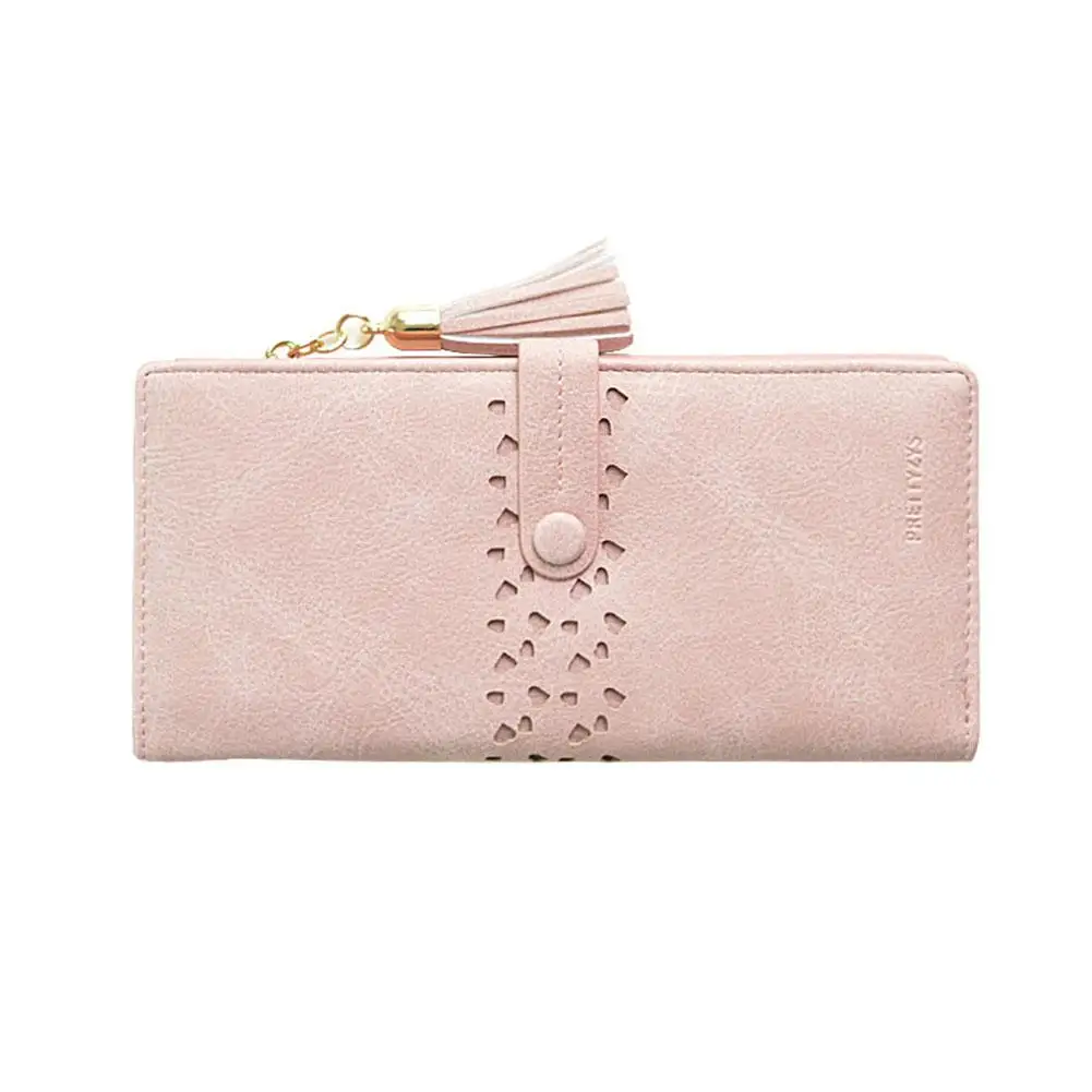 

Yfashion Woman Wallet Large Capacity Zipper Long Purse Portable Handbag with Zipper Pendant