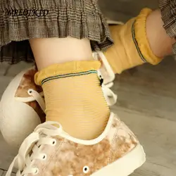 [WPLOIKJD] Япония носки Harajuku бантом цвета: золотистый, серебристый шелковые кружевные цветы носки карамельный цвет свежие женские носки