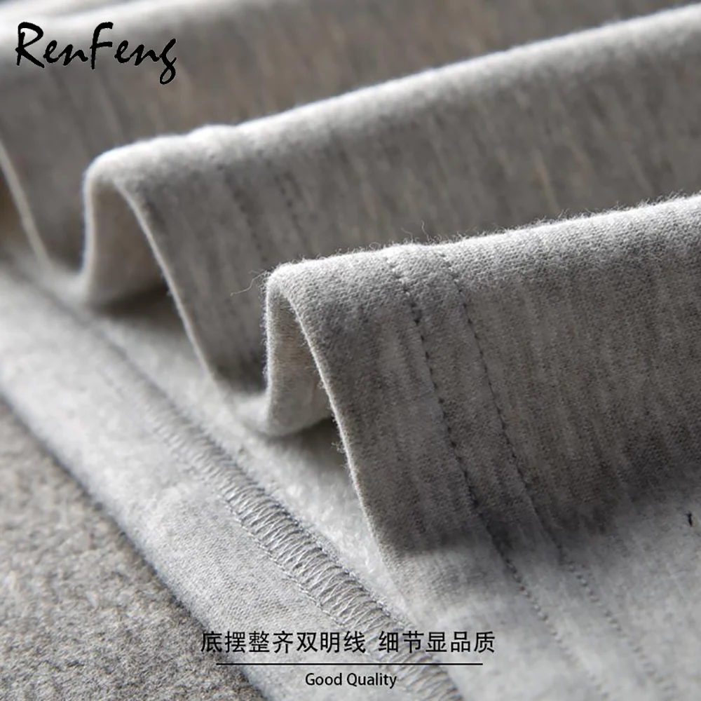 RenFeng New 2018 Autumn Winter Mens Warm Thermal tshirt Man Long Sleeve Casual V Neck Velvet Thick Plus Thick T-Shirt Male Tees (3)