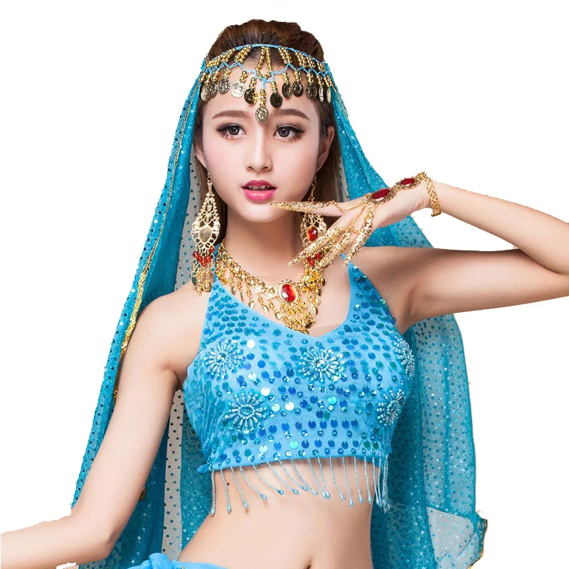 

Belly Dance Top Indian Bollywood Bellydance Beaded Clothing Performance Wearing