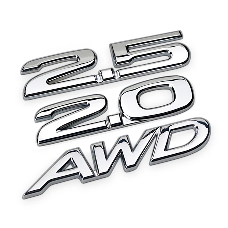 

Bright Silver Car Emblem for 2.0 2.5 logo Displacement Badge Decal for Mazda 323 626 speed protege cx9 cx7 cx5 mx3 Auto Styling