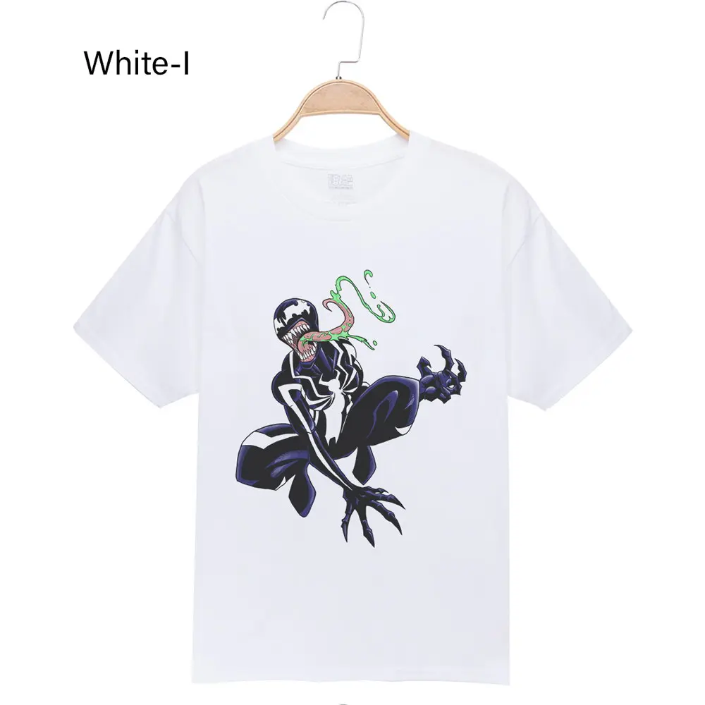 Мужская футболка Мстители Venom Reverse Character 3D печать человек футболка короткий рукав Человек-паук хлопок Мужская одежда топы футболки - Цвет: White I
