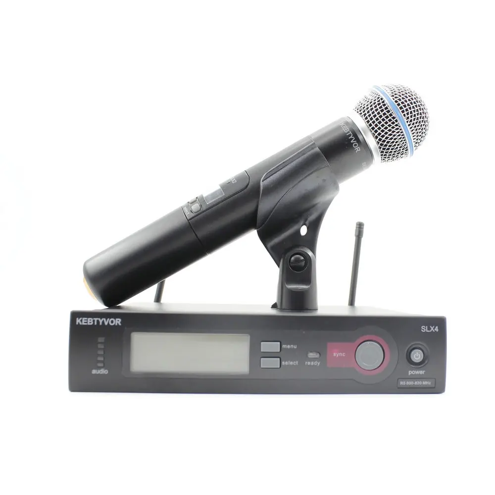 배송 러시아 SLX24 SLX BETA58 UHF 무선 마이크 시스템 전문 단일 핸드 헬드 무선 마이크 무대 가라오케 DJ