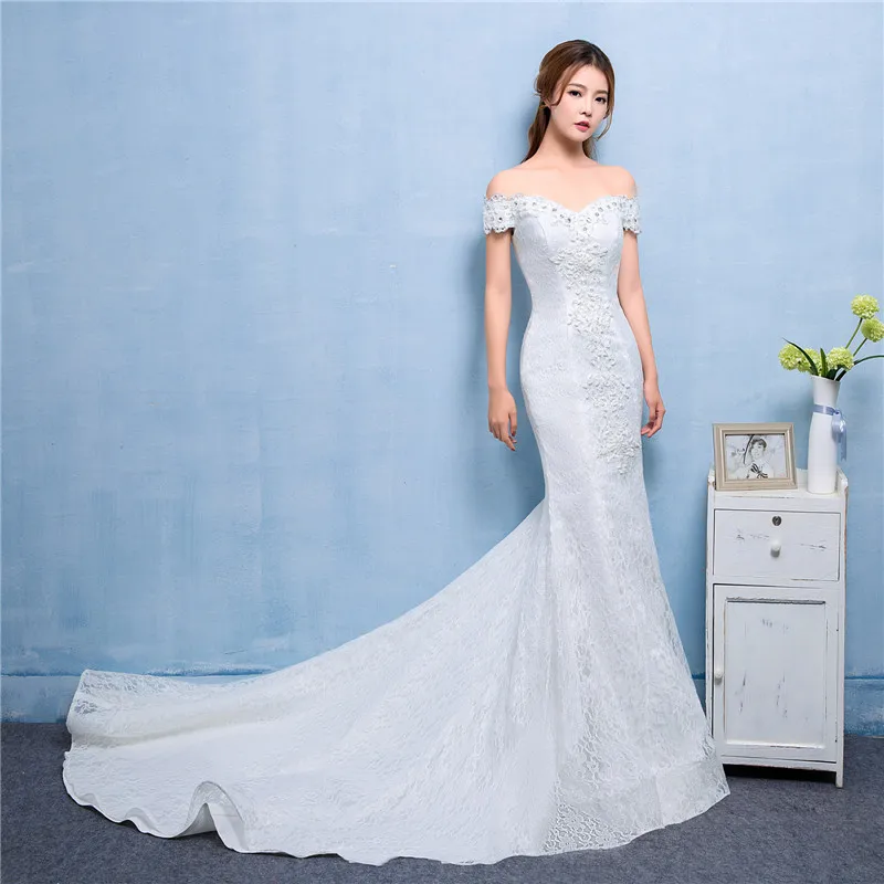 Настоящая фотография, сексуальное свадебное платье с русалочкой и шлейфом,, стиль, корейский стиль, кружева, кристалл, рыбий хвост, невеста, принцесса, estidos de noiva