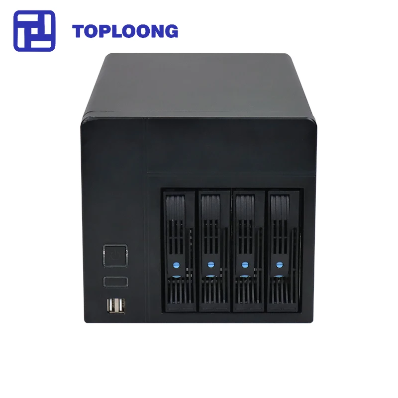 

high quality home storage hot-swap NAS Server chassis IPFS Miner 4 drive bays mini case 150W power supply