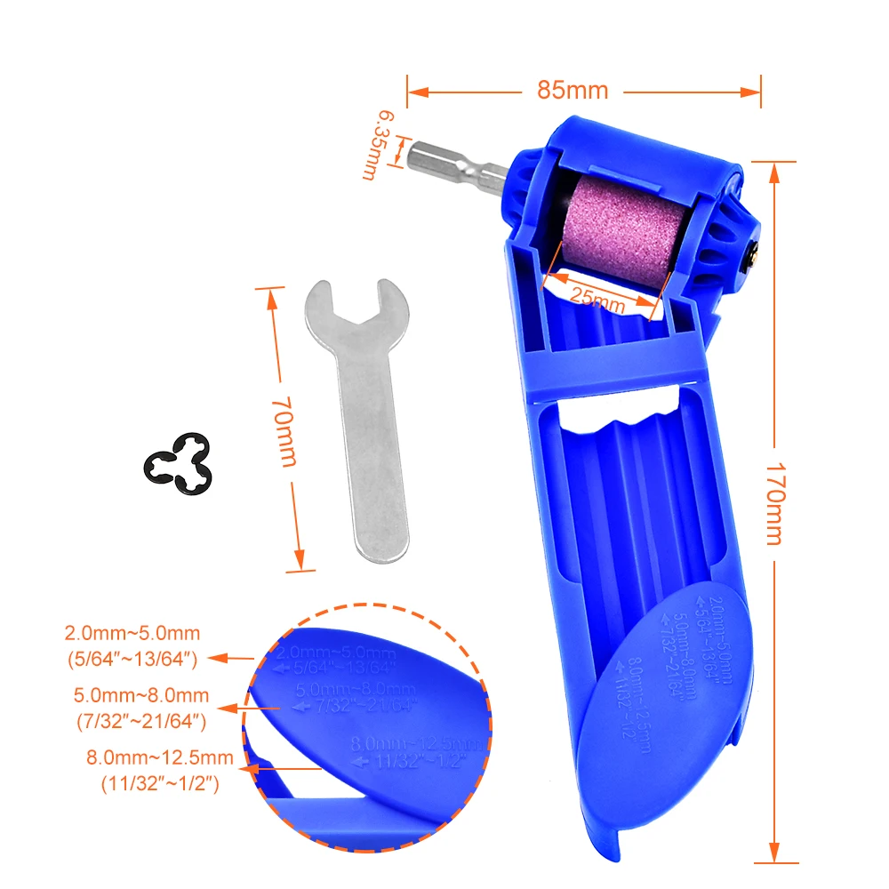 2-12,5 мм портативная точилка для сверл корундовое шлифовальное колесо инструмент для спирального сверла полировочные шлифовальные инструменты