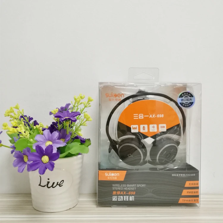 Original Suicen AX-698 Bluetooth Headphone Wireless Jaws Support TF Card FM Radio Portable Neckband Wireless Earphones Auricula