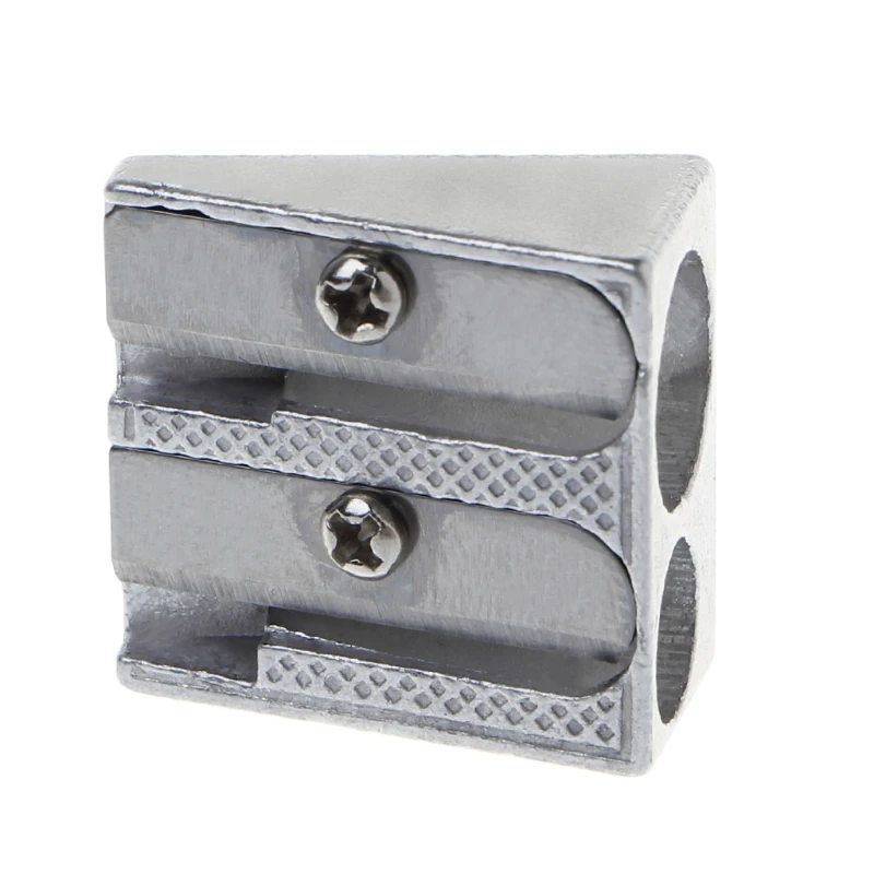 

Metal Bevelled Double Hole Pencil Sharpener School Office Sharpener Stationery
