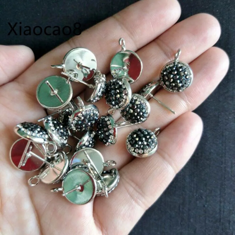 20Pieces High Quality Jewelry Findings Rhinestone Stud Earrings