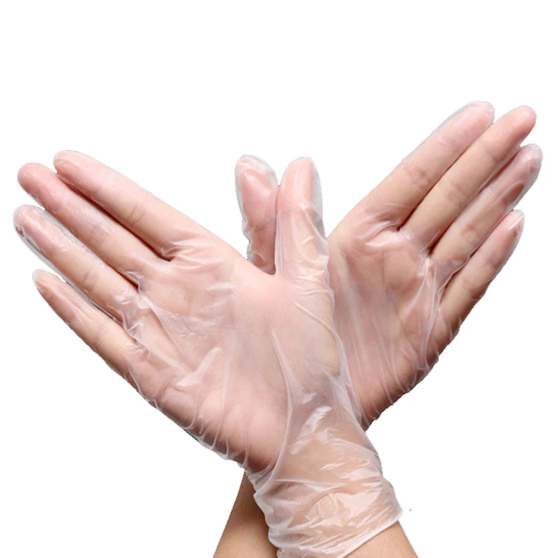 100Pcs/Lot Clear PVC Gloves Household Cleaning Tools & Accessories Wholesale Bulk Lots Supplies Gear Items Stuff Products white work gloves bulk for dry handling film spa mittens cotton ceremonial high stretch gloves household cleaning working tools