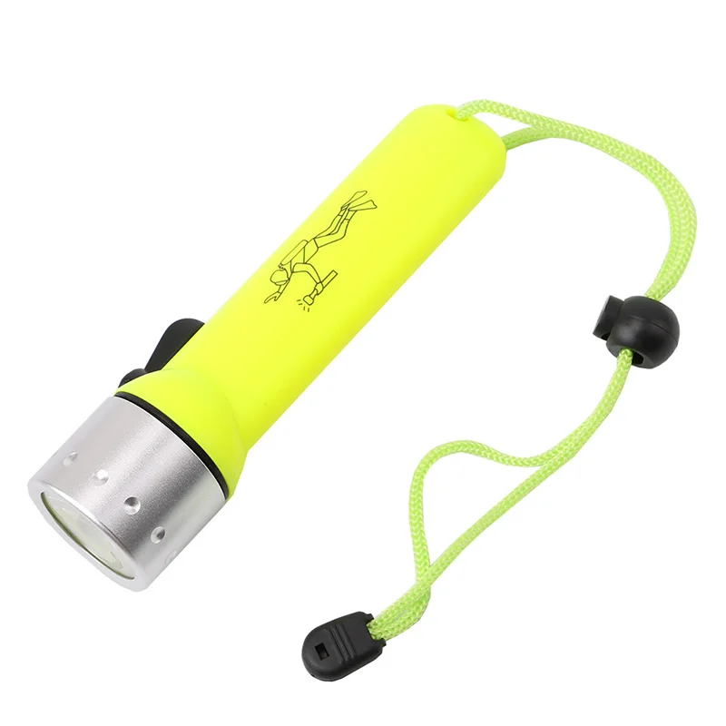 SANYI Водонепроницаемый Дайвинг флэш-светильник подводный флэш-светильник фонарь для дайвера светодиодный фонарь - Испускаемый цвет: Fluorescent Green