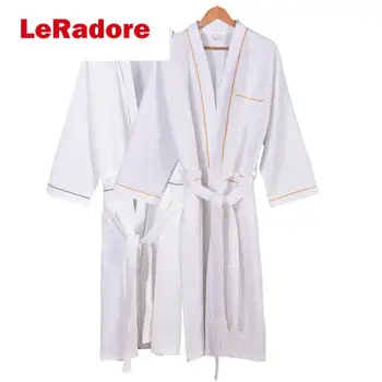 

LeRadore Fashion Towel Bathrobe Hotel Motel SPA Women Man Water- Absorption Bath Robe Cut Pile Fabric Peignoir Dressing Hotel