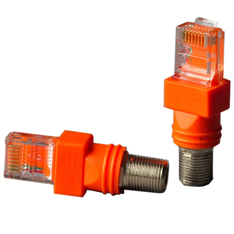 1 шт. f тип Разъем RF мама к RJ45 папа коаксиальный баррель адаптер Coax разъем|rf connector|rf