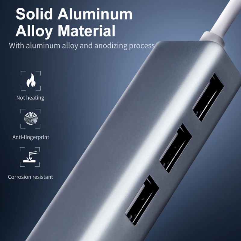 OFCCOM USB Ethernet usb хаб для RJ45 Lan сетевая карта 10/100 Мбит/с адаптер Mac iOS портативных ПК
