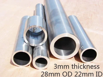 

New 28x22mm 28mm OD 22mm ID 3mm thickness 50cm Gr2 titanium tube TA2 titanium pipelines titanium alloy pipe ti-alloy tube TC4