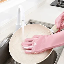 Kitchen silica gel dishwasher gloves cleaning gloves environmental protection silica gel gloves dishwasher cleaning brush gloves Kitchen silica gel dishwasher gloves cleaning gloves environmental protection silica gel gloves dishwasher cleaning brush gloves
