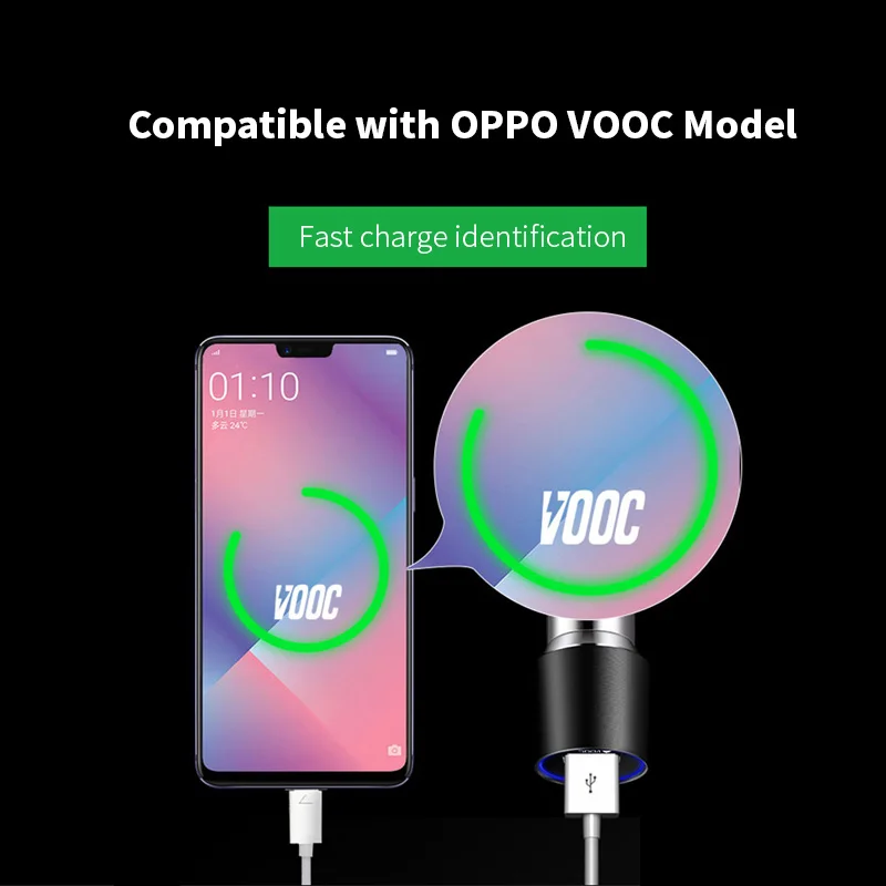 60 Вт автомобильное быстрое зарядное устройство usb type-C PD для Oppo VOOC быстрое зарядное устройство для телефона автомобильное зарядное устройство