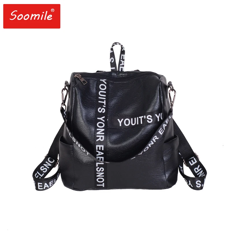 

Ultralight PU Leather Women Backpacks Female Travel Backpack Women Bag Cute Small School Bag For Teenager Girl 2019 New