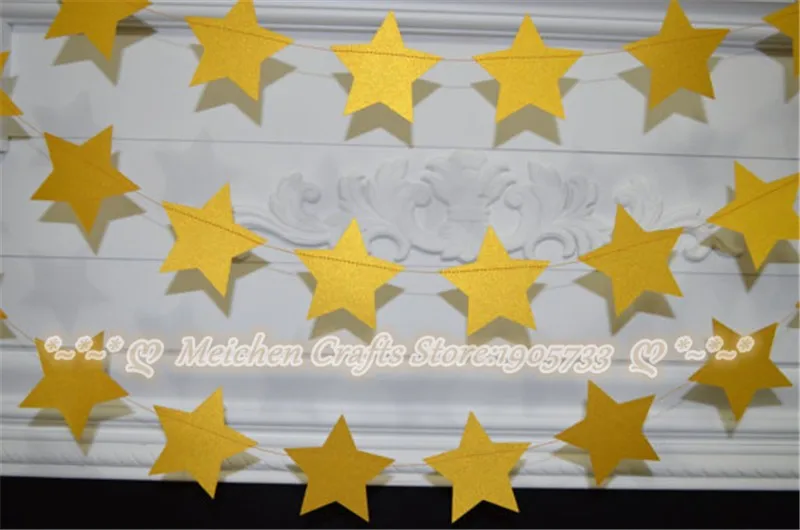 4 м Звезда Висячие баннеры украшения из гирлянд принадлежности для рождения детей детский душ украшения первый день Рождения Вечеринка фон