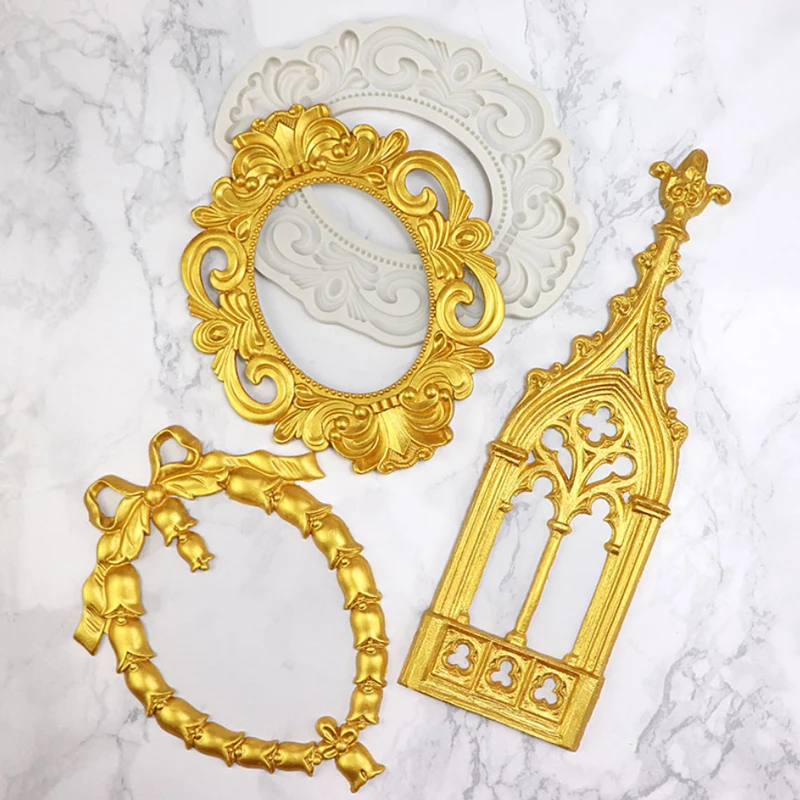 

Architecture Palace Gate Church Mould Silicone Mold Fondant Cake Decorating Tool Gumpaste Sugarcraft Chocolate Forms Bakeware