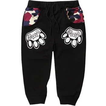 

2019 summer men deep crotch knee-length pant plus size casual cotton sweatpants plus size 5xl 6xl 7xl 8xl