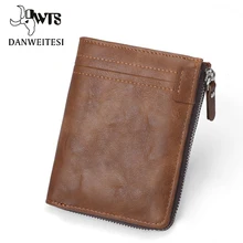 [DWTS] Мужской кошелек, модный кожаный кошелек с карманом для монет, дизайн, тонкий кошелек для денег, мужские кошельки