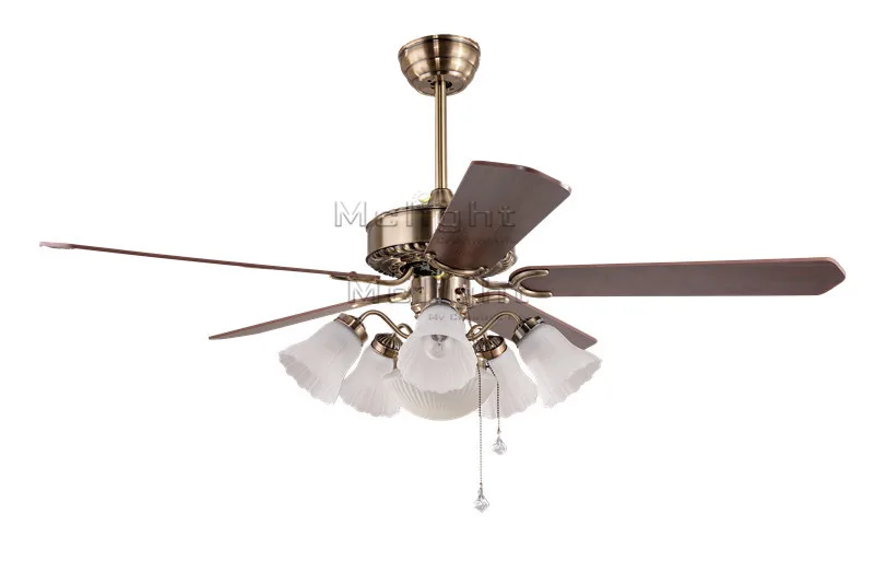 Flower White Ceiling Fans With 6 Light Kits For Foyer ...