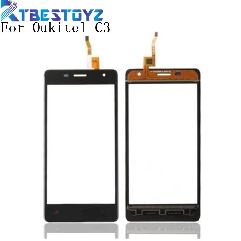 

RTBESTOYZ 5.0" Touch Screen Front Glass Lens For Oukitel C3 Touch Panel Sensor Digitizer Replacement Touchscreen